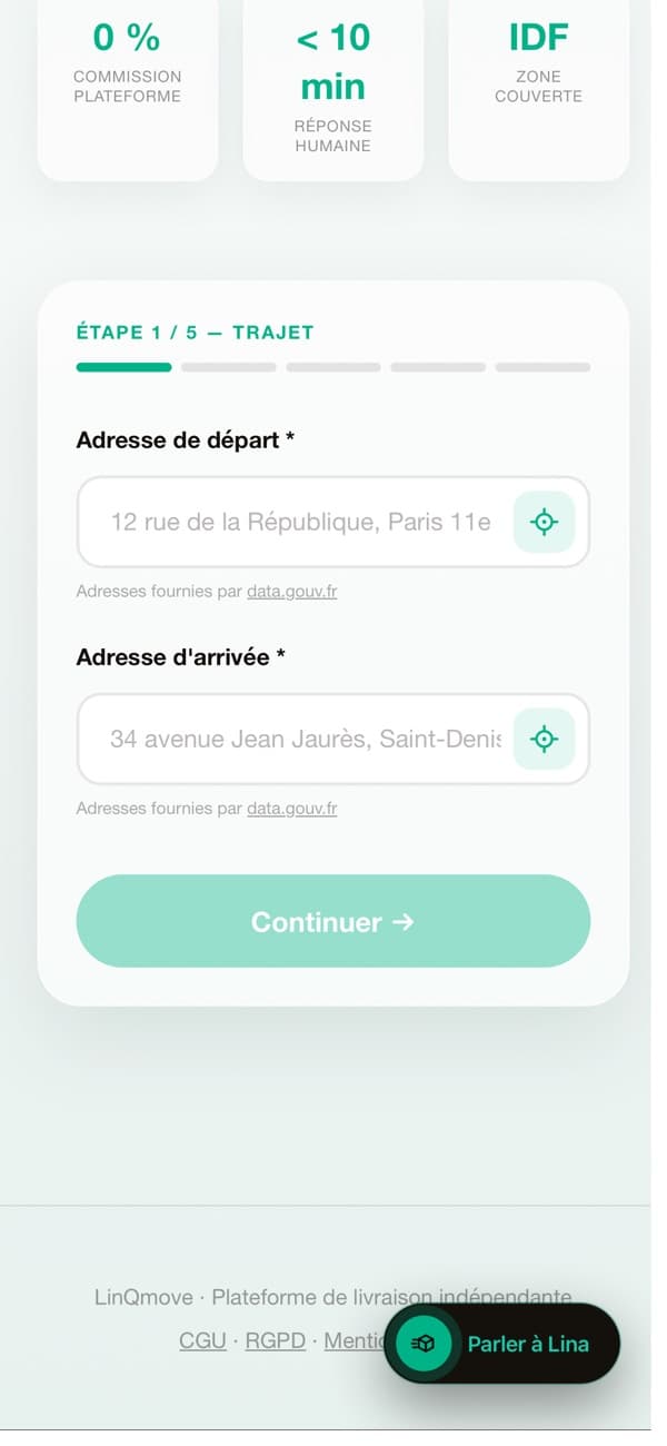 LinQmove — แพลตฟอร์มจัดส่ง